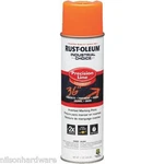 (12)-RUSTOLEUM 17 Oz Fluorescent Orange Inverted Marking Spray Paint 203027 New. Price: $93.99.