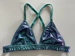 Dolls Kill Metallic Blue Bra Top Iridescent Women's Cosmic Ace Rave X-small Xs Pre-owned. Price: $15.00.