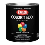 Krylon Colormaxx Gloss Black Acrylic Latex Brush Paint 8 Fl Oz 1 Pack New. Price: $18.29.
