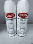 Free Shipping! Lot Of 2! Krylon Chalky Finish Classic White Paint 12 Oz New. Price: $25.00.