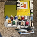 Grumbacher Academy Professional Acrylic Paint And Sketchbooks Set 24 New. Price: $69.95.