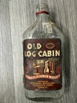 Vintage 1951 Old Log Cabin Bourbon Whiskey Bottle Pint Peoria Il Obear Nester Used. Price: $24.99.