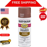 Rust-oleum Stops Spray Paint Oil-based, 12-OUNCE, Flat Rusty Metal Primer New. Price: $10.99.