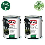 2 Pack Glidden Grab-n-go Barn & Fence Wood Exterior Paint Flat, Black, 1 Gallon New. Price: $59.99.