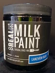 The Real Milk Paint Co. Makes 1 Pint Powder Lakeview Blue For Environment New. Price: $9.99.