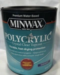 Minwax Polycrylic Matte Crystal Clear Water-based Polyurethane 1 Qt New. Price: $23.99.
