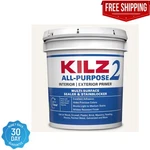 2 Gal. Primer & Sealer White Interior/exterior Multi-surface Kilz All Purpose New. Price: $39.05.
