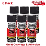271915-6PK Acrylic Enamel 2X Spray Paint, 12 Oz, Semi Gloss Black, Pack New. Price: $62.81.