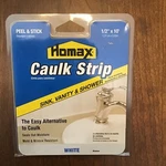 Homax Sink, Vanity, & Shower White Peel Stick Caulk Strip 1/2 10 New. Price: $7.00.