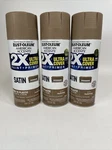 Rust-oleum Painter's Touch 2X Ultra Cover Satin Spray 12 Oz Nutmeg Set 3 New. Price: $15.00.
