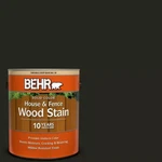 Behr Jet Black Solid Color House And Fence Wood Stain Resists Mildew - 1 Gallon New. Price: $59.97.