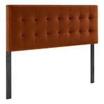 Lily Stain-resistant Performance Velvet Full Size Headboard Rust New. Price: $122.72.