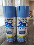Rust-oleum Plus 2X Satin Wildflower Blue Spray Paint, 12 Oz Cans New. Price: $11.98.