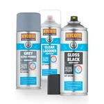 Hycote Spray Paint Bodyshop Gloss Black 400ML + Clear Lacquer Primer New. Price: $30.81.