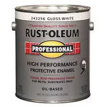 Rust-oleum 242256 Interior/exterior Paint, Glossy, Oil Base, White, 1 Gal New. Price: $89.19.