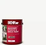 Behr Masonry, Stucco And Brick Interior/exterior Paint, Flat White - 1 Gallon New. Price: $44.97.