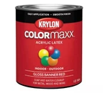 (4 Pack) Krylon Gloss Banner Red Colormaxx Interior & Exterior Paint, 32 Oz. New. Price: $74.40.