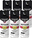 376869-6PK Stops Rust Custom Spray 5-IN-1 Paint, 12 Oz, Satin Black, (pack New. Price: $87.99.