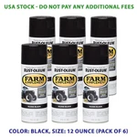 Rust-oleum 280123 Farm & Implement Spray Paint, Oz, Gloss Black, (pack Of 6) New. Price: $39.99.