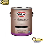 New Glidden Fundamentals Exterior Paint, Satin, Tintable Base, 1 Gallon, Durable. Price: $32.59.