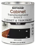Rust-oleum 372012 Transformations Basics Cabinet & Trim Paint, Quart, Black New. Price: $31.59.