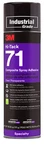 3M Hi-tack Composite Spray Adhesive 71, Clear, Net Wt 18.04 Oz, (case Of 12) New. Price: $227.89.