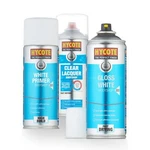 Hycote Gloss White Spray Paint 400ML + Primer Clear Lacquer Kit New. Price: $30.81.