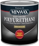 Minwax Fast Drying Polyurethane Protective Wood Finish, Clear Semi-gloss, Pint New. Price: $14.92.
