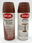 (2) Krylon Natural Stone Textured Finish Spray Paint Cinnabar 3707, 12OZ Each New. Price: $38.00.
