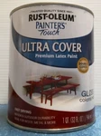 Rust-oleum Enamel Paint, Gloss Colonial Red, Qt. (1964502) Fs Open. Price: $22.00.