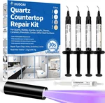 Quartz Countertop Repair Kit (clear, White, Gray, Beige) 30S Fast Curing Diy Fix New. Price: $33.79.