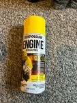 Rust-oleum Engine Enamel Spray Paint Gloss Daytona Yellow New. Price: $5.50.
