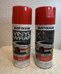 Lot Of (2) Rust-oleum Automotive Vinyl Wrap Gloss Red Spray PAINT-352726, 11OZ New. Price: $15.50.