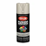 Krylon Fusion All-in-one Spray Paint Indoor/outdoor Use Metallic Satin Nickel New. Price: $19.06.