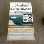 Varathane Super Glaze Pour-on High Gloss Epoxy, Quart, Turquoise New. Price: $19.99.