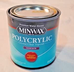 Minwax 233334444 Polycrylic Protective Wood Finish Clear Satin - Pint Open. Price: $17.99.