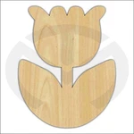 Unfinished Wood Tulip Laser Cutout, Wreath Accent, Door Hanger, Ready Paint New. Price: $9.78.