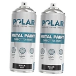 Polar Matte Black Direct To Rust Spray Paint - 2X13.5FL Oz Protect And New. Price: $37.35.
