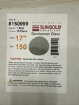 Sungold Abrasives 8150999 Silicon Carbide Grit Screen Sanding Discs 10-PA... New. Price: $36.79.