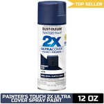 Rust-oleum Painter's Touch 2X Ultra Cover Spray Paint, 12OZ Satin Midnight Blue New. Price: $16.40.