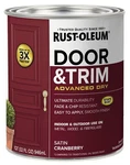 Rust-oleum 369385 Door & Trim Advanced Dry Satin Cranberry Quart New. Price: $29.80.