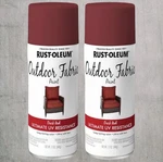 Cans Rust-oleum Specialty Fabric Spray Paint, Dark Red, 12 Oz. New. Price: $27.49.