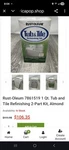 Rustoleum 1 Qt Tub And Tile Refinishing 2-PART Kit Almond Cream New. Price: $95.00.
