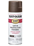 Rust-oleum 241239 Stops Spray Paint, Oz, Satin Dark Brown New. Price: $10.94.