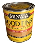 Minwax Wood Finish Semi-transparent Golden Oak Oil-based Stain 1 Qt. New. Price: $17.99.