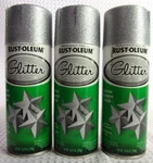 Rust-oleum 267734 Silver Glitter Intense Shimmer Finish Spray Paint 3-PACK New. Price: $45.99.