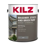 Self Priming Masonry Stucco Brick Paint Interior/exterior Flat Gray 1 Gallon New. Price: $40.66.