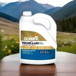 Olympic Waterguard Transparent Stain & Sealer For Wood, Harvest Gold - 1 Gallon New. Price: $20.00.
