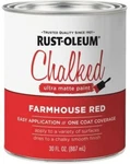 Rust-oleum 329211 Chalked Ultra Matte Farmhouse Red Acrylic Paint Quarts New. Price: $49.99.