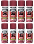 (8 Pk) Rust-oleum 2X Double Cover Spray Paint Red Wood Metal Plastic High Grade New. Price: $69.99.